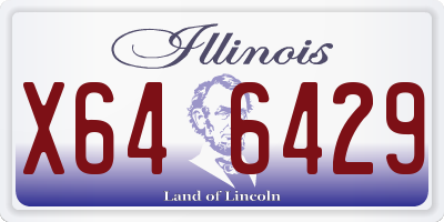 IL license plate X646429