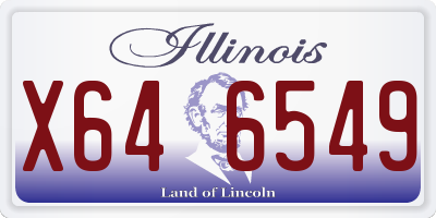 IL license plate X646549
