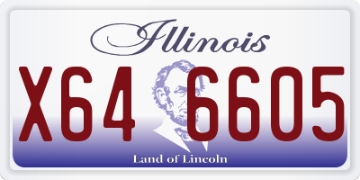 IL license plate X646605