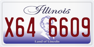 IL license plate X646609