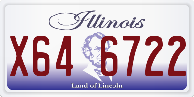 IL license plate X646722