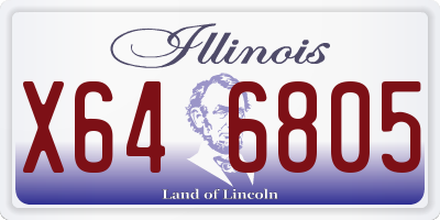 IL license plate X646805
