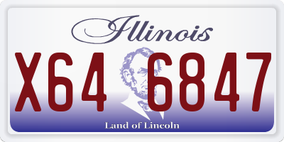 IL license plate X646847