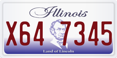 IL license plate X647345