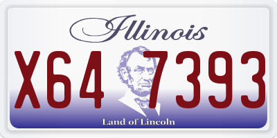 IL license plate X647393