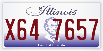 IL license plate X647657