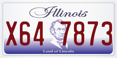 IL license plate X647873