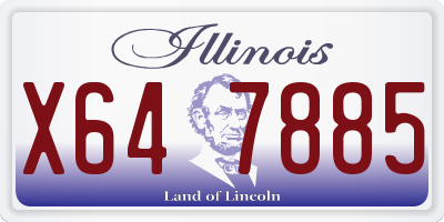 IL license plate X647885