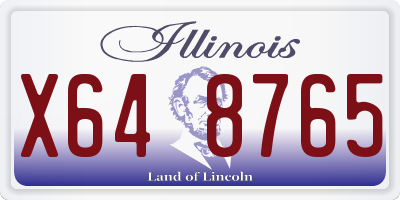 IL license plate X648765