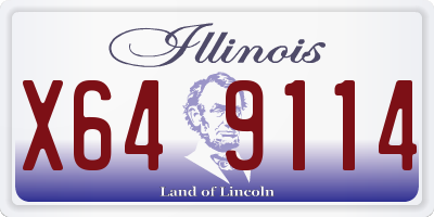 IL license plate X649114