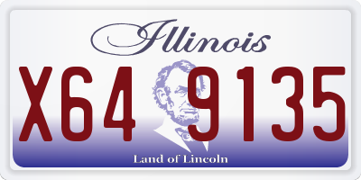 IL license plate X649135