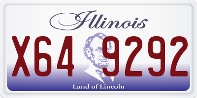 IL license plate X649292