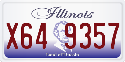 IL license plate X649357