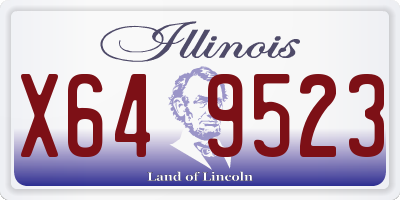 IL license plate X649523