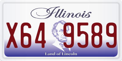 IL license plate X649589