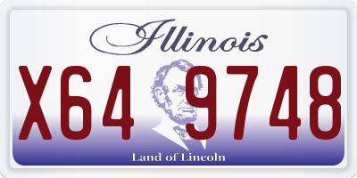 IL license plate X649748