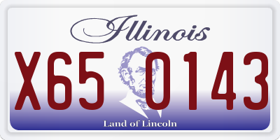IL license plate X650143