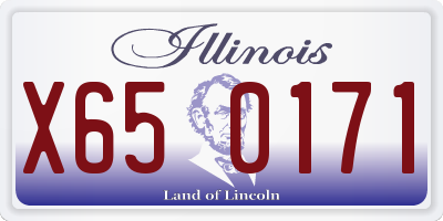 IL license plate X650171