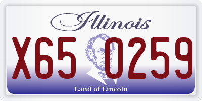 IL license plate X650259