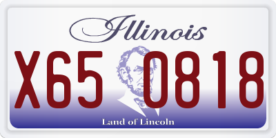 IL license plate X650818