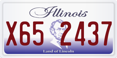 IL license plate X652437