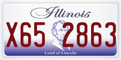 IL license plate X652863
