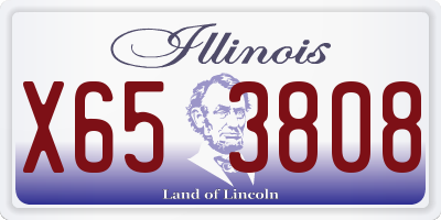 IL license plate X653808