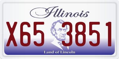 IL license plate X653851