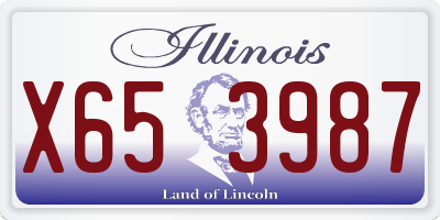 IL license plate X653987