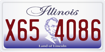 IL license plate X654086