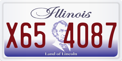 IL license plate X654087
