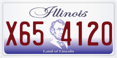 IL license plate X654120
