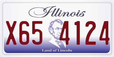 IL license plate X654124