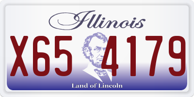 IL license plate X654179