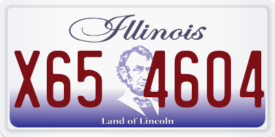 IL license plate X654604