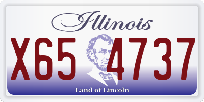 IL license plate X654737