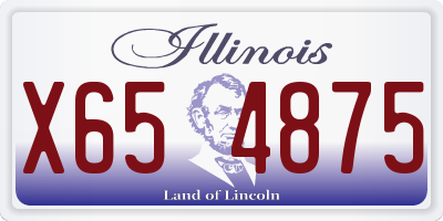 IL license plate X654875