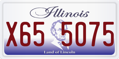 IL license plate X655075