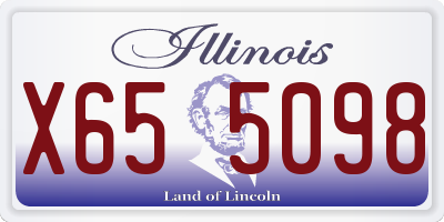 IL license plate X655098