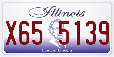 IL license plate X655139