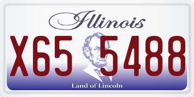IL license plate X655488