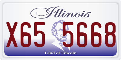 IL license plate X655668