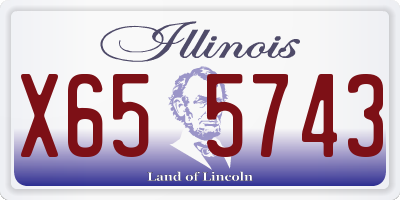 IL license plate X655743