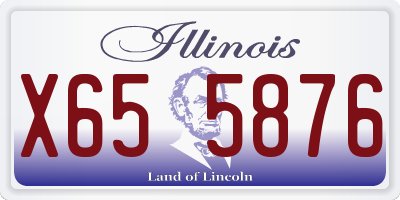 IL license plate X655876
