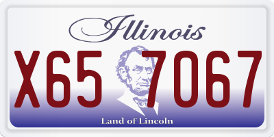 IL license plate X657067