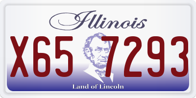IL license plate X657293