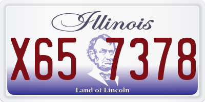 IL license plate X657378