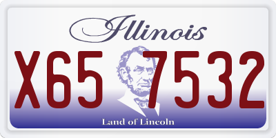 IL license plate X657532