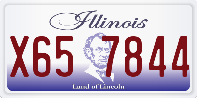 IL license plate X657844