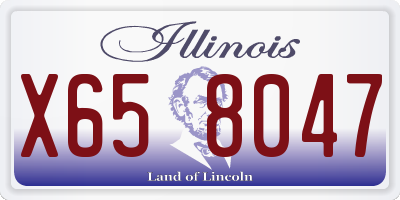 IL license plate X658047